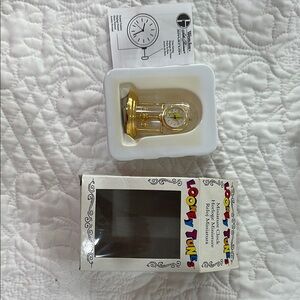 Warner Bros. Gold and White Desk Clock